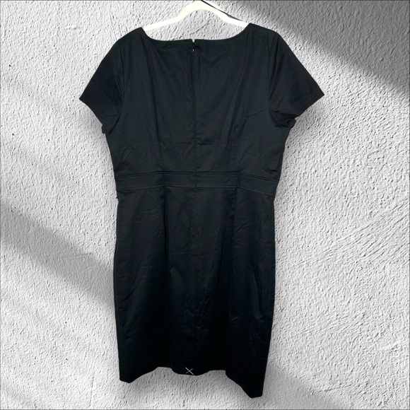 J Crew Factory Black Square Neck Sheath Size 18 BY040 NWT Spring‎ 24 Office Work - Picture 2 of 12